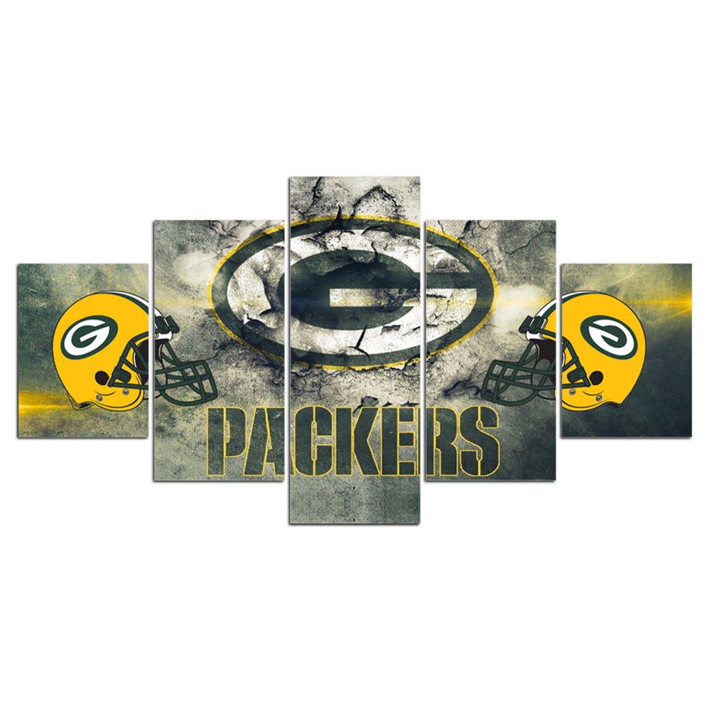 Green Bay Packers Wall Art Soil Cracks Canvas Print