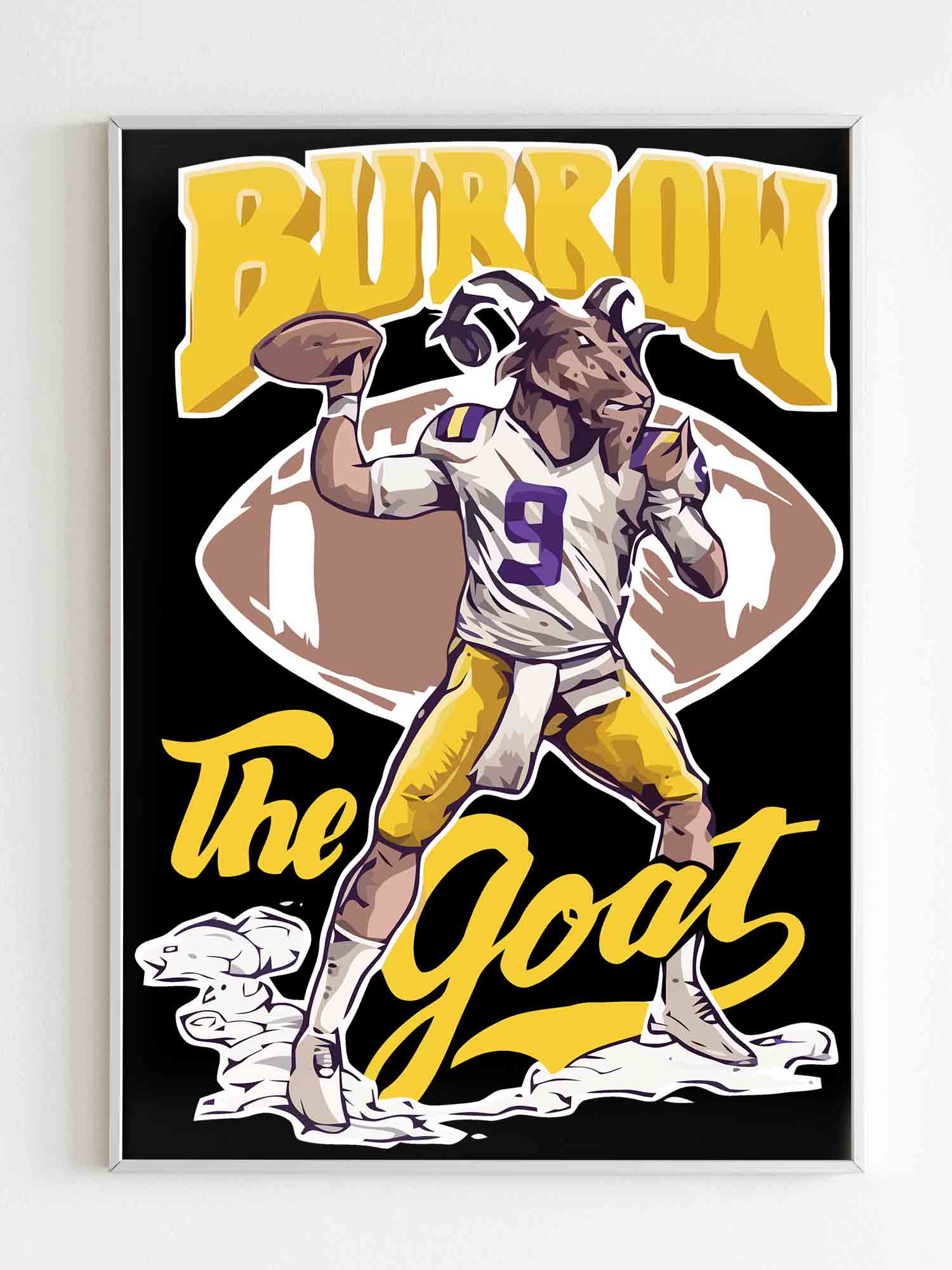 Tigers Joe Burrow The Goat Game Day Poster