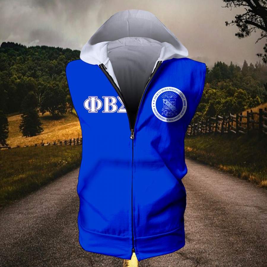 Phi Beta Sigma Sleeveless Zip Hoodie 05062020