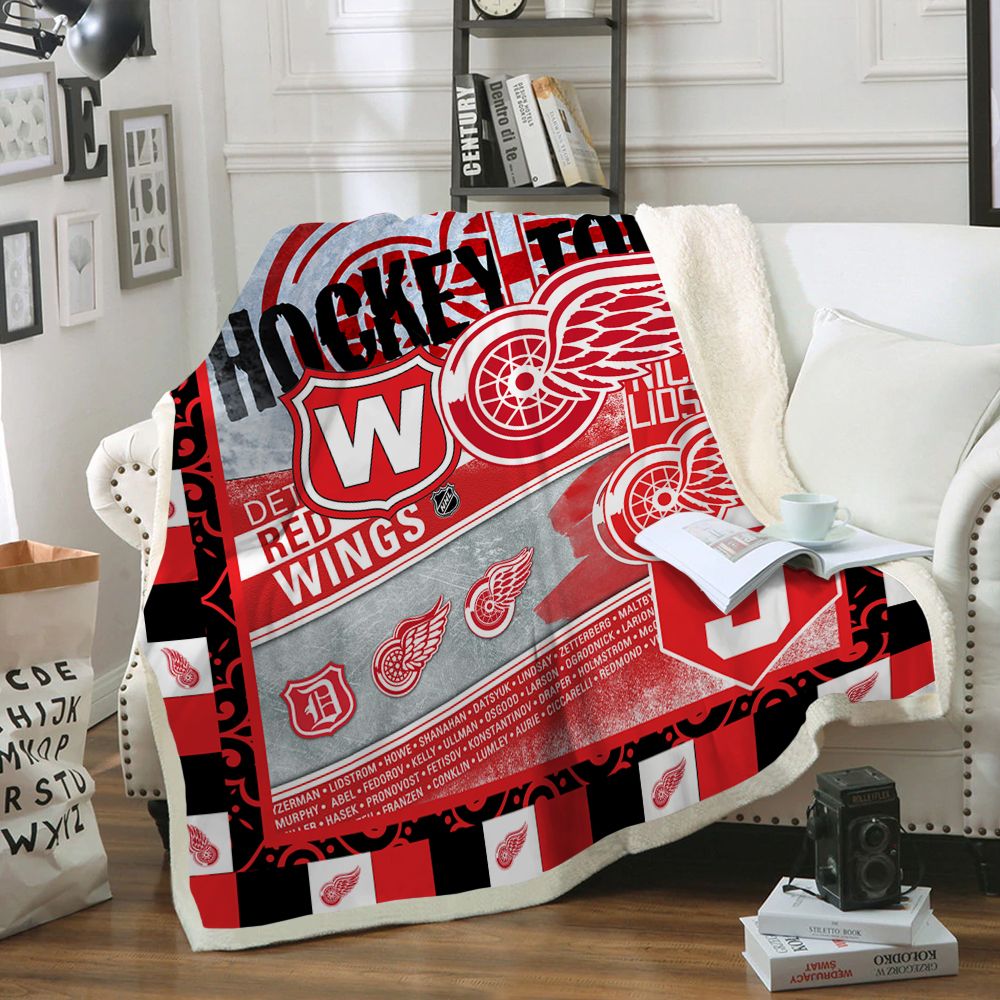 Detroit Red Wings 3D Full Printing Blanket V4