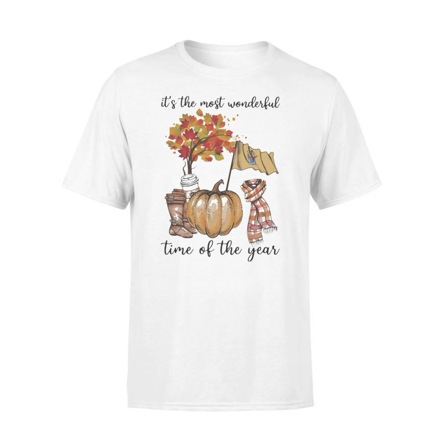 New Jersey Flag It’s The Most Wonderful Time Of The Year Leaves T-shirt