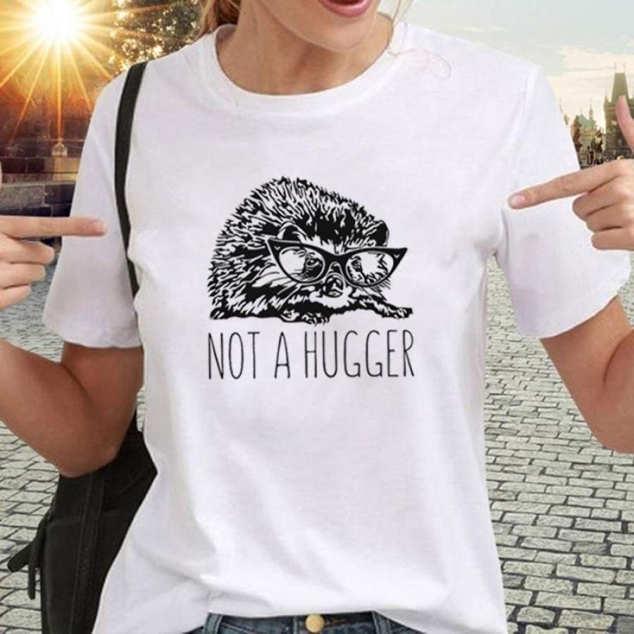 Cute hedgehog lady t-shirt, hedgehog print t-shirt