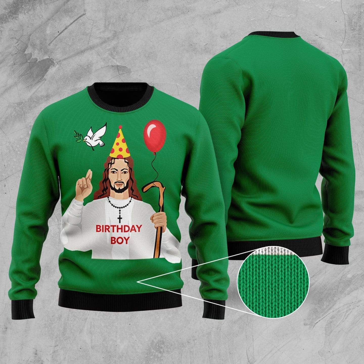 Happy Birthday Jesus Ugly Christmas Sweater #DH