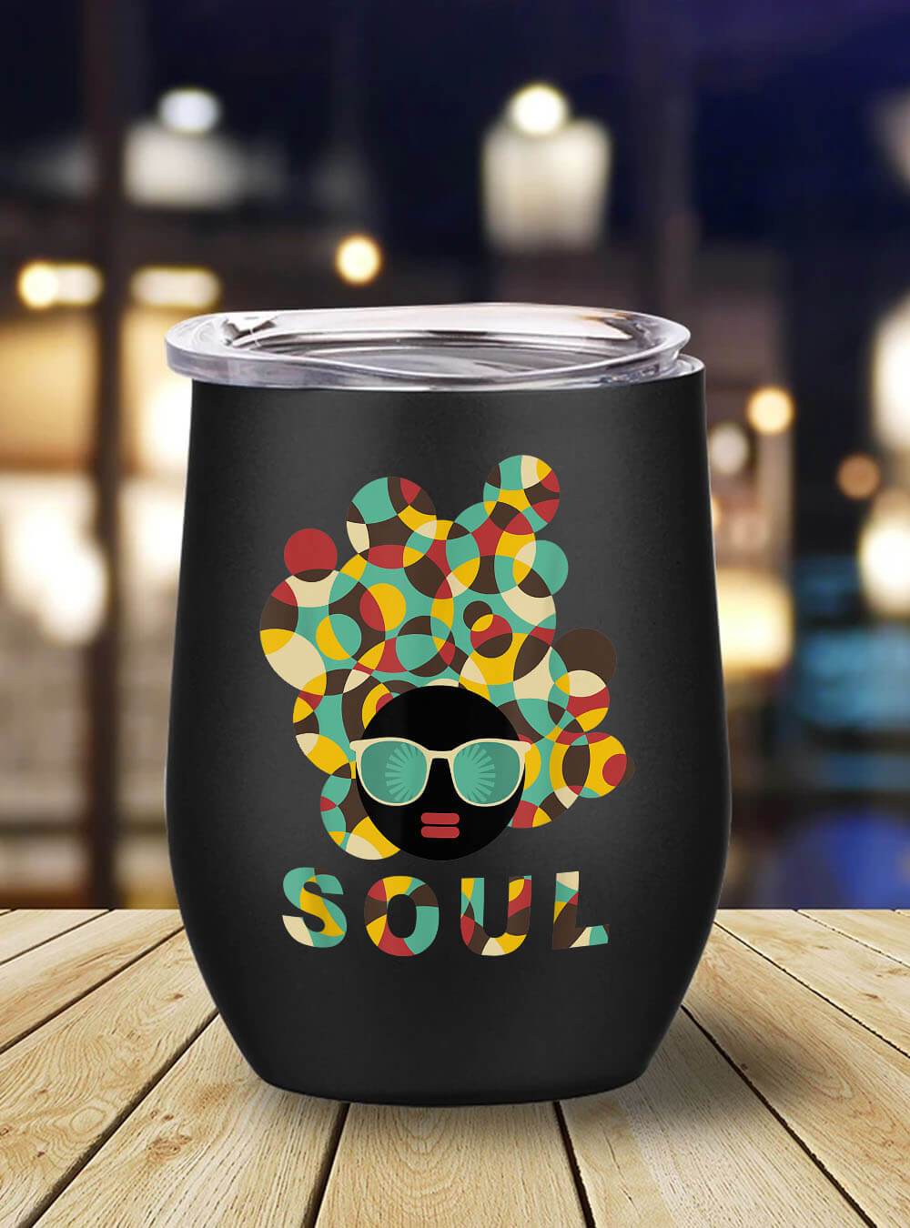 African Tumbler Mug Black History Power Gift Melanin American African Pride Soul Stainless Steel Wine Tumbler Mug Black History Gifts BPS9984