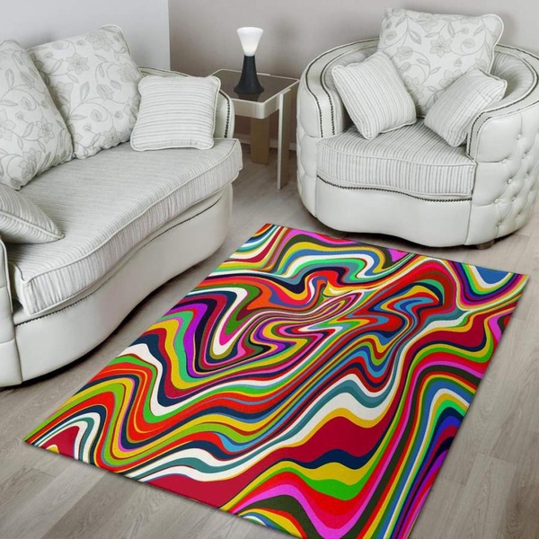 Abstract Ink Paint Area Rug