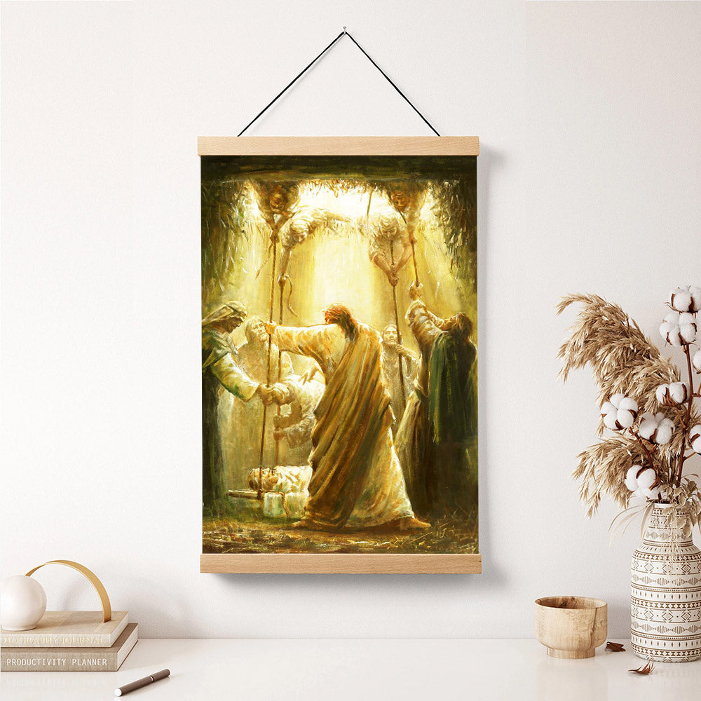 Arise, Take Your Bed And Walk Hanging Canvas Wall Art – Christan Wall Decor – Religious Canvas