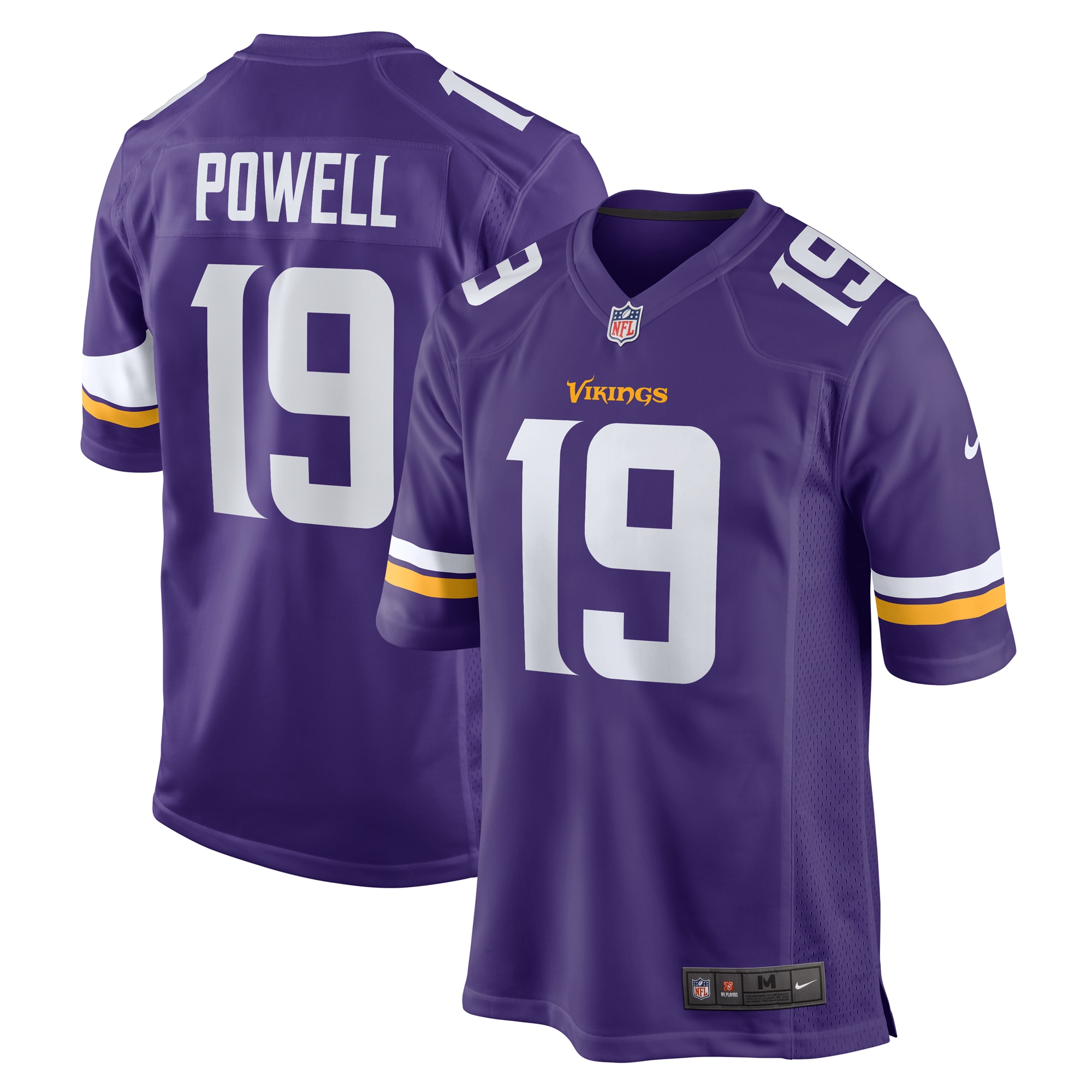 Men’s Minnesota Vikings Brandon Powell Purple Game Jersey