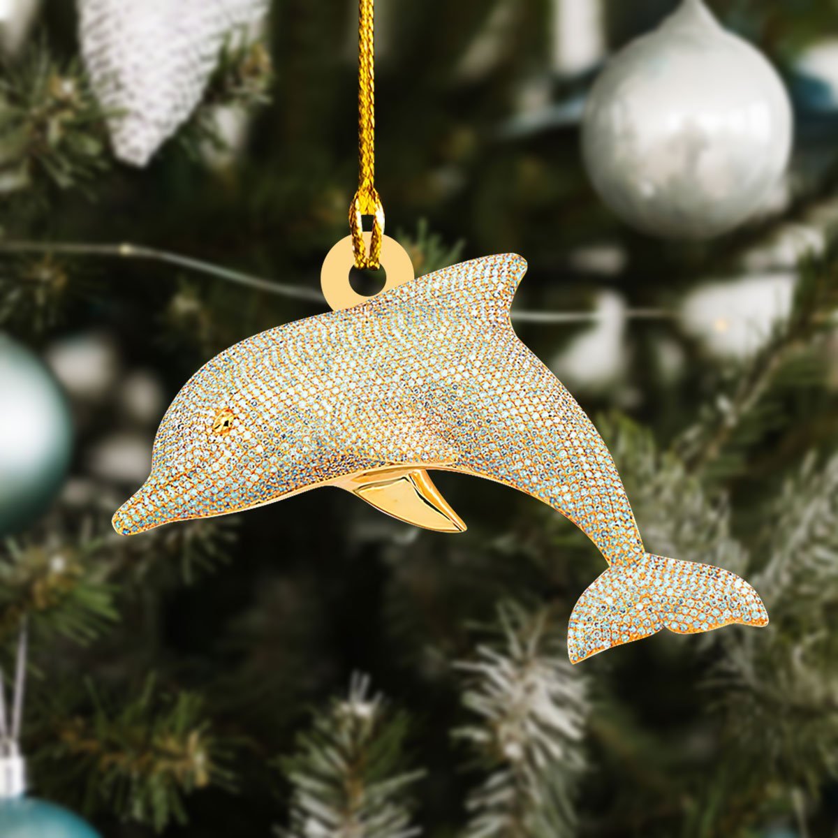 Diamond Dolphin 2 – Shaped Ornament – Pth98 – 648 Car Ornament