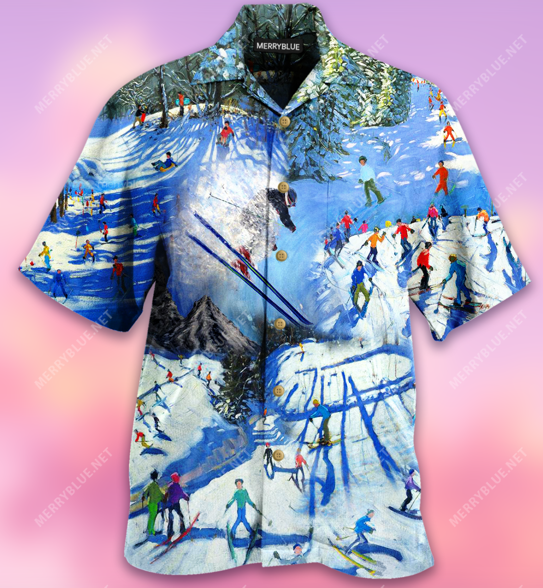 Life Is More Exciting On The Slopes Skiing Unisex Hawaii Shirt Ha30852