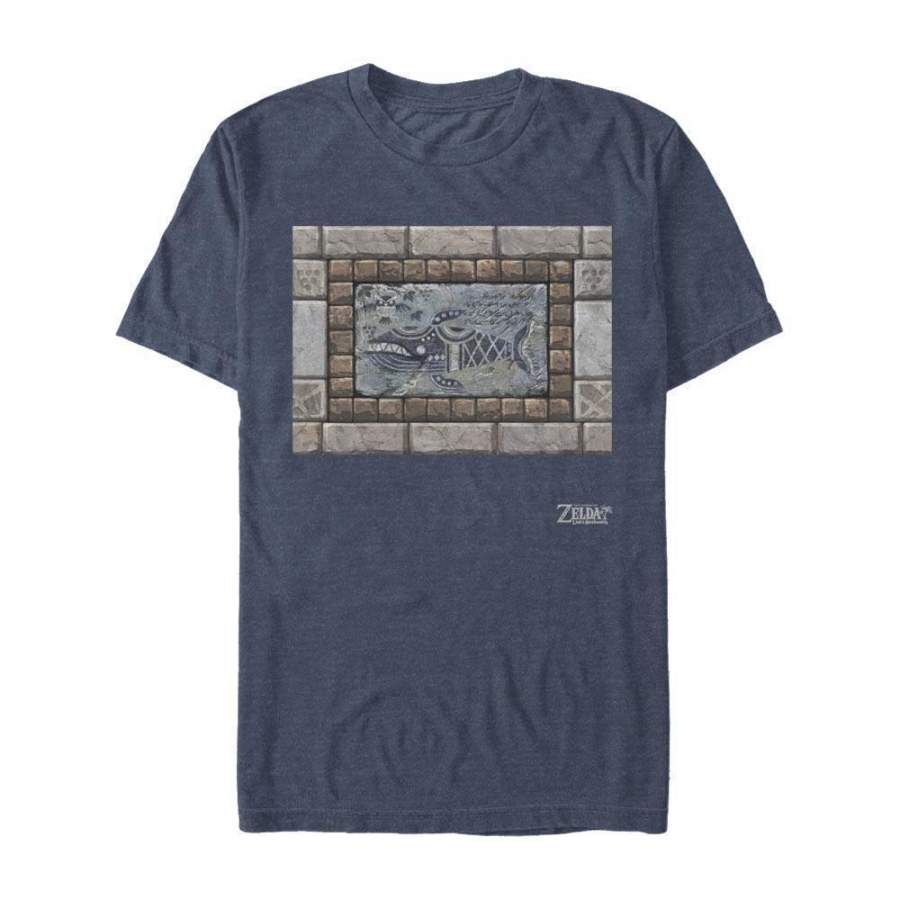 Legend of Zelda Whale Tablet – Legend of Zelda Nintendo T-Shirt, Heather Navy