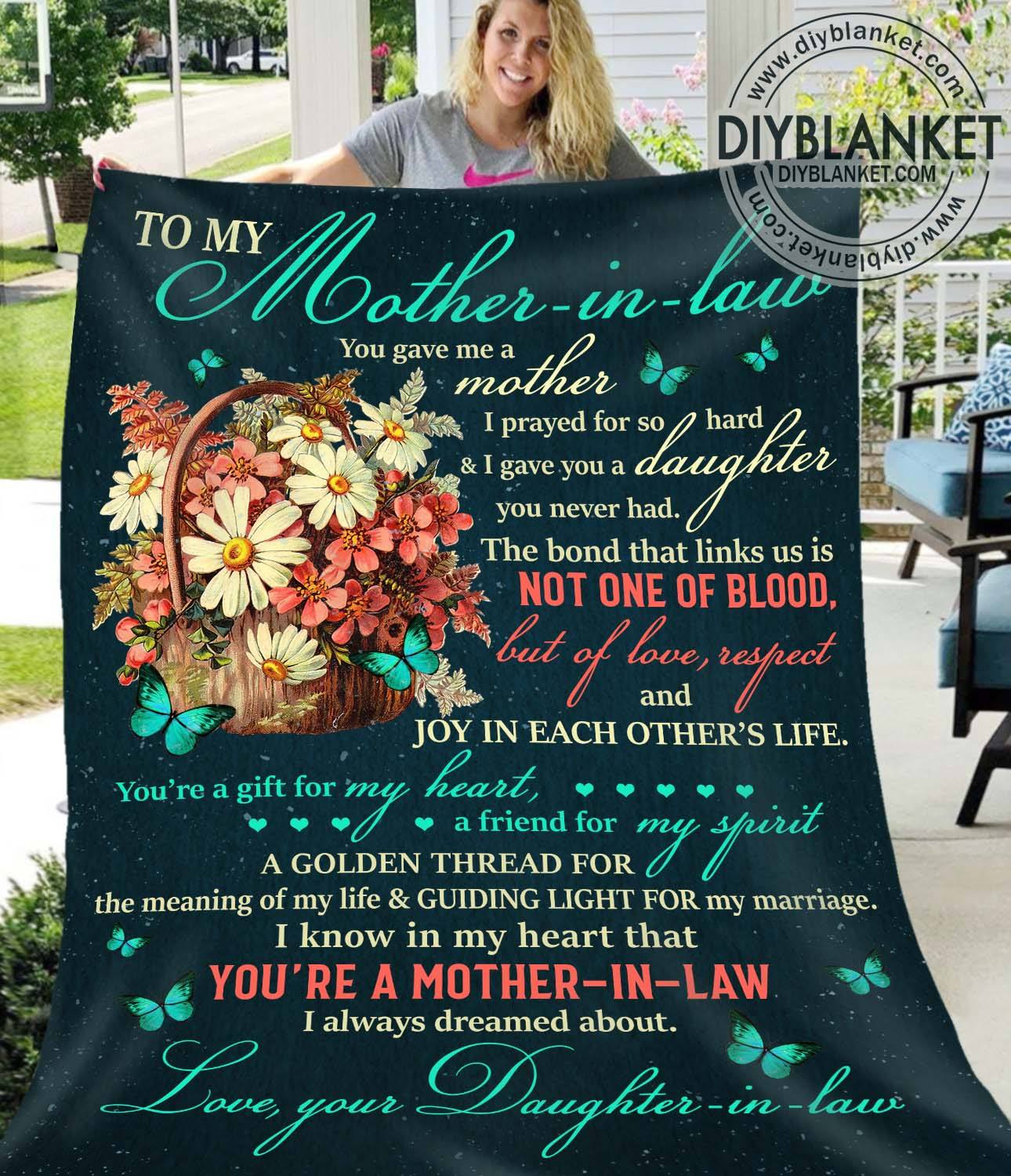 To My Mother You Are A Gift For My Heart Pattern, Fleece Blanket – Quilt Blanket, Mother S Day Greetings, Mother S Day Gift From Daughter In Law To Mom, Home Decor Bedding Couch Sofa Soft And Comfy Cozy