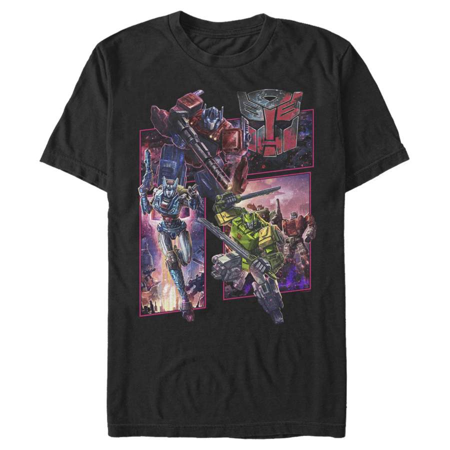 Transformers Men’s Autobots Character Panels  T-Shirt