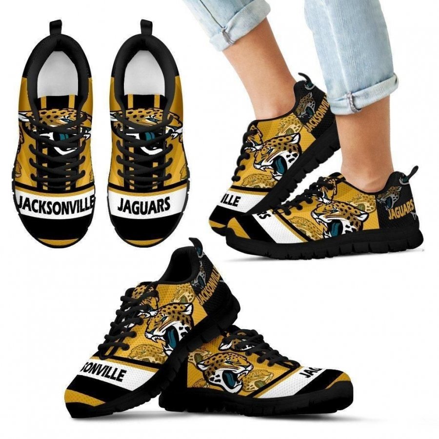 Three Impressing Point Of Logo Jacksonville Jaguars Sneakers #791