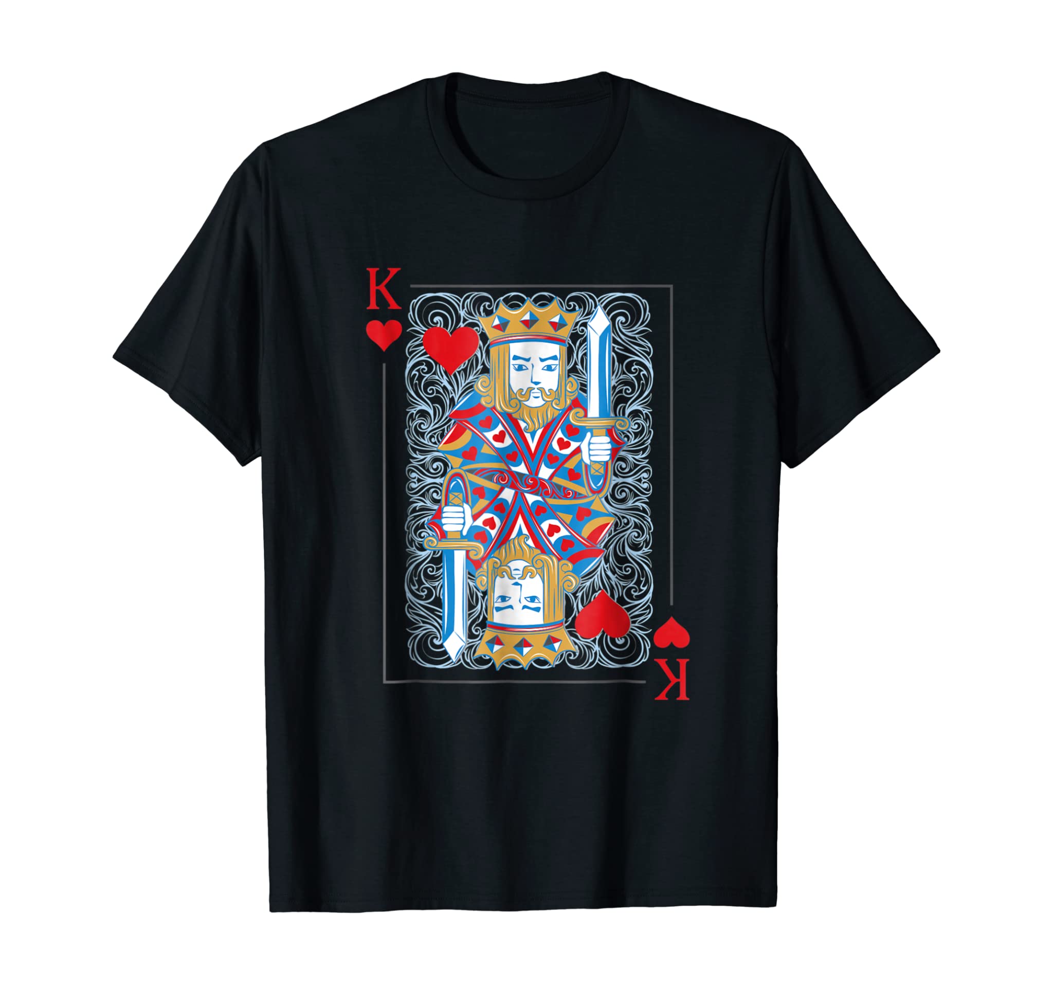 1 of 2 King and Queen Matching Poker T Shirts for Couples