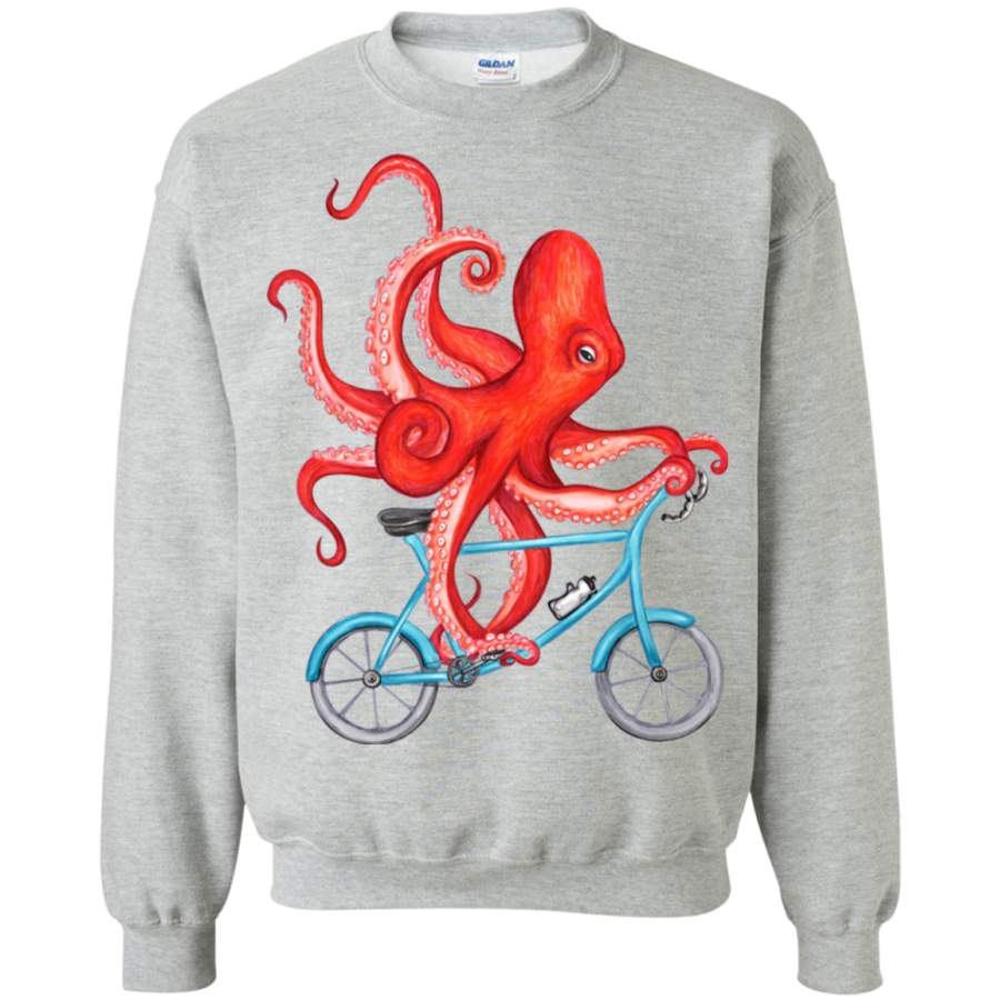 AGR Cycling octopus Crewneck Pullover Sweatshirt