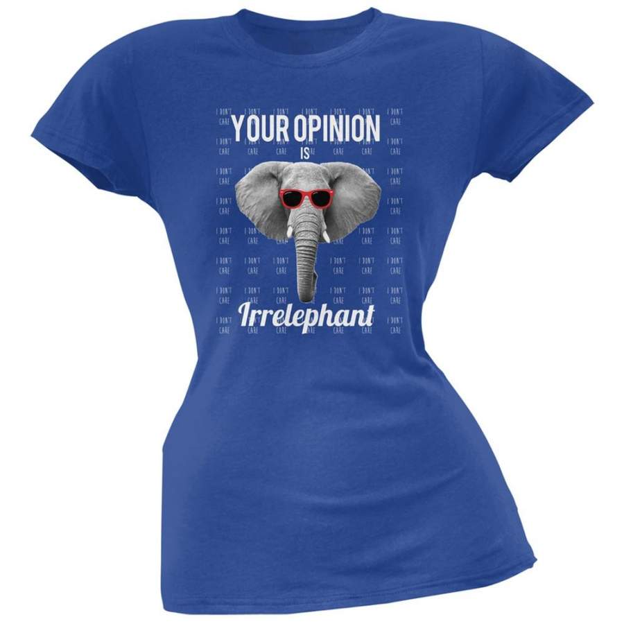 Paws – Elephant Your Opinion is Irrelephant Royal Soft Juniors T-Shirt