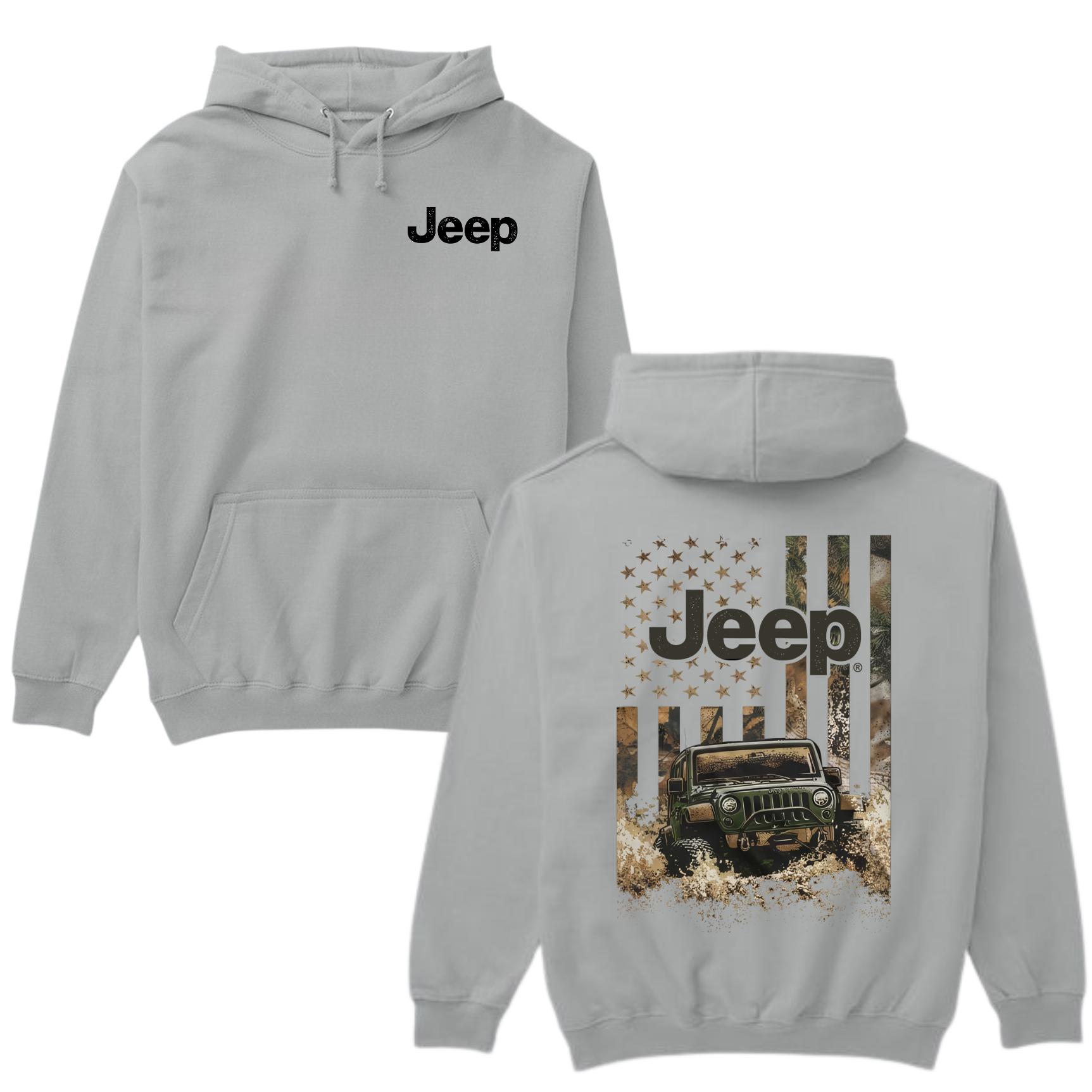 Jeep Freedom Outdoors Sweatshirt, hoodie ideal for Jeep enthusiasts and car lovers, Comfortable, stylish apparel for Jeep fan Classic Cotton