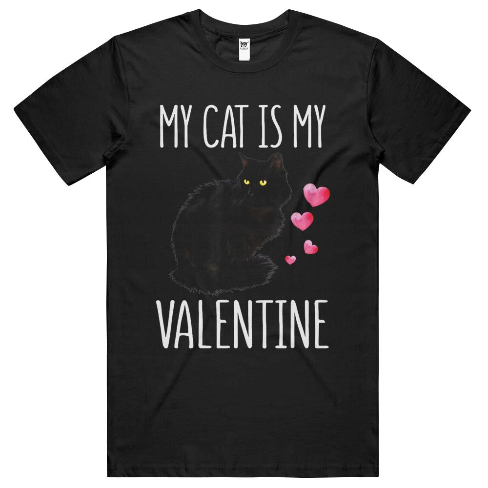 Black Cat Shirt For Valentine’S Day My Cat Is My Valentine T Shirts