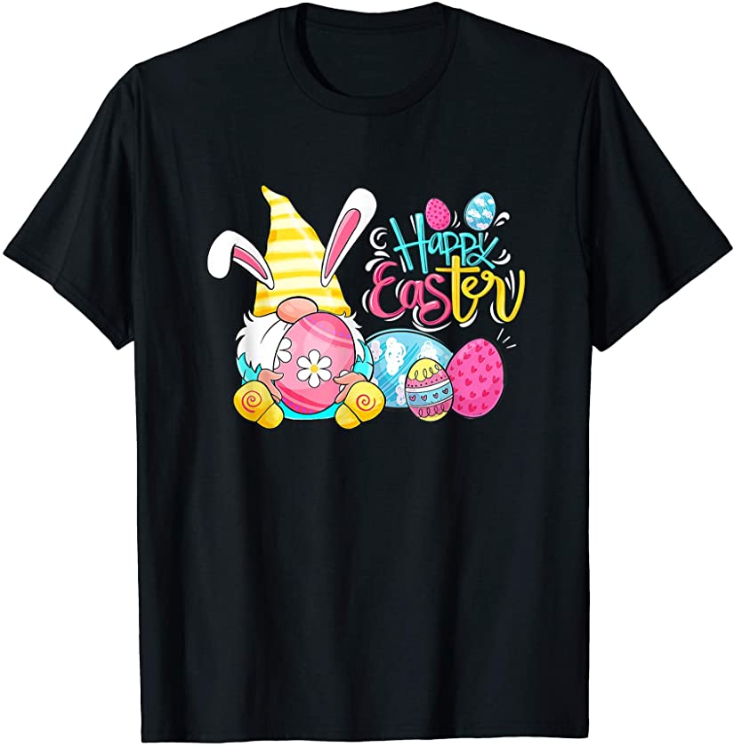 Bunny Gnome Rabbit Eggs Hunting Happy Easter Day Funny Gifts T-Shirt