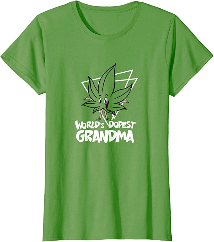 Womens World’s Dopest Grandma Funny Vintage Weed And Cannabis Gift T-Shirt