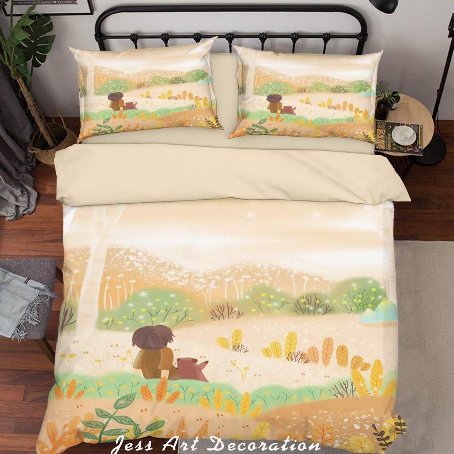 3D Cartoon Children Animal Tree Quilt Cover Set Bedding Set Duvet Cover Pillowcases A586 LQH