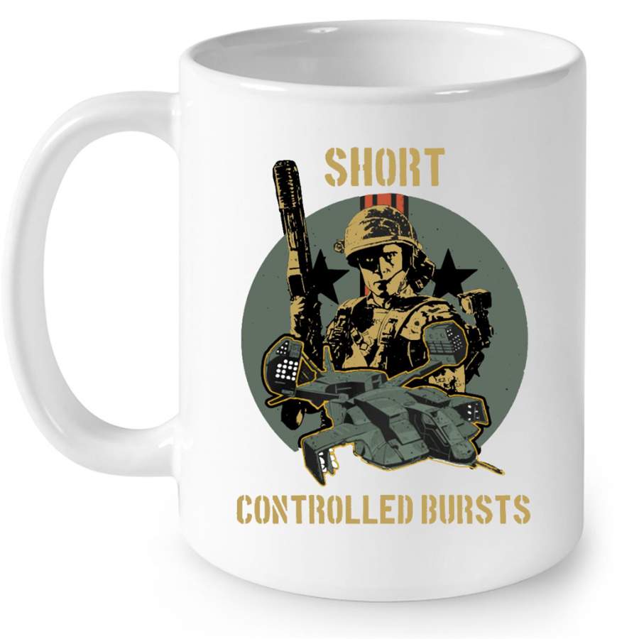 Short Controlled Bursts, Classic Vintage – Full-Wrap Coffee White Mug