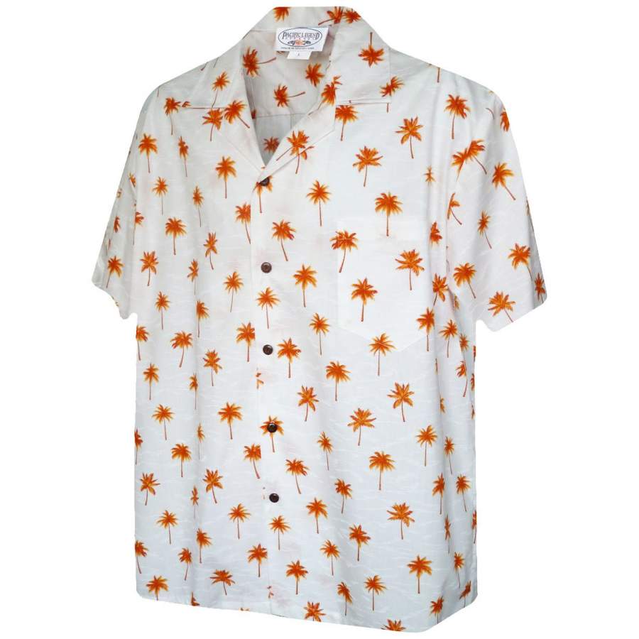 Palm Tree Grove Orange Hawaii Shirt Ha61660