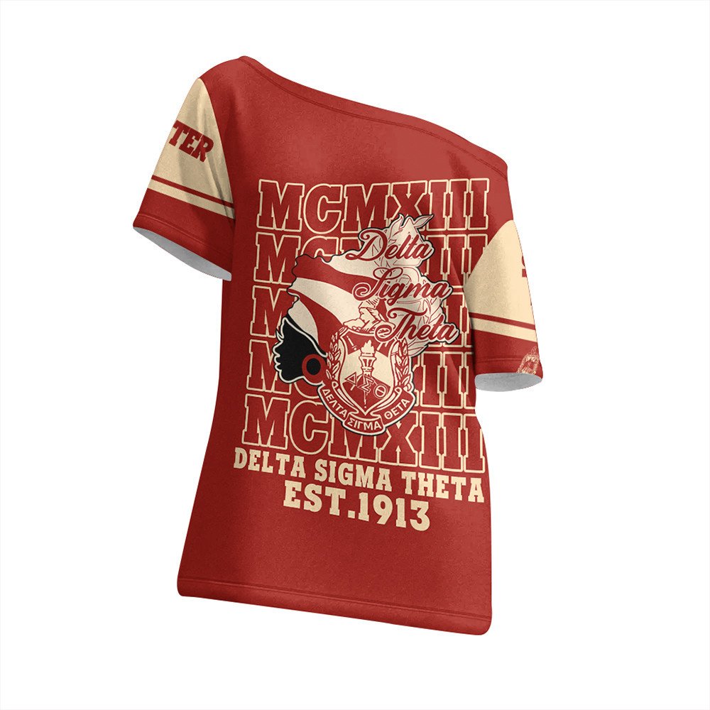 Wonder Print Shop Shirt – Personalized Delta Sigma Theta Mcm Style Off Shoulder T Shirt