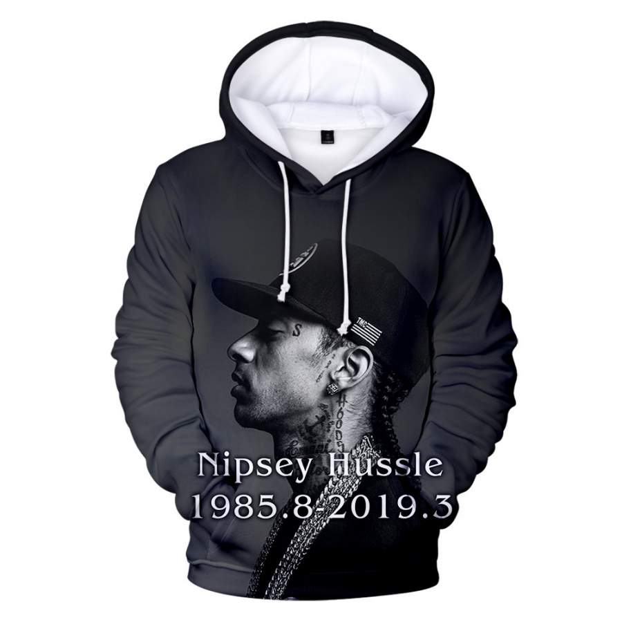 Unisex Nipsey Hussle Rip Hoodie 3D Print Pullover Fashion Sweatshirt