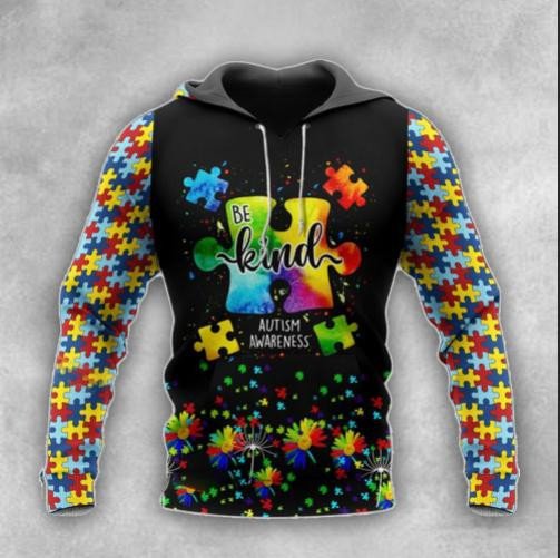 Be Kind Autism Awareness 3D All Over Print | For Men & Women