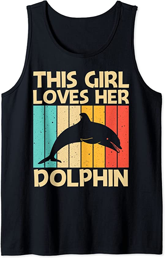 Cool Dolphin For Girls Kids Dolphins Beluga Whale Sea Animal Tank Top