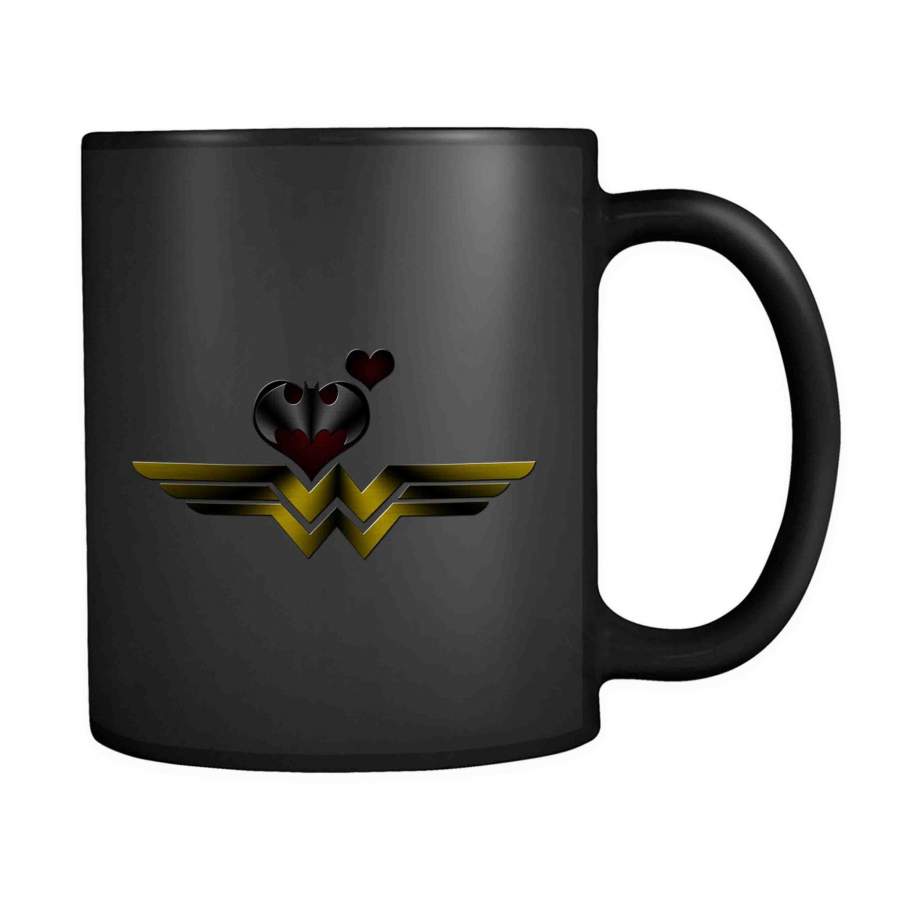 wonderwoman loves batman funny logo 11oz Mug