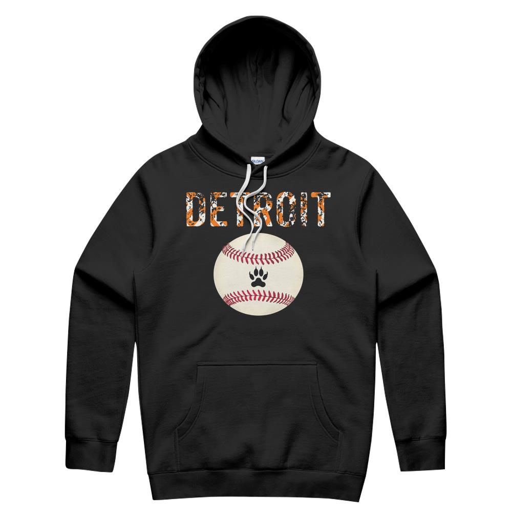 Distressed Tiger Mascot Tshirt Cool Detroit Baseball Ball Hoodie