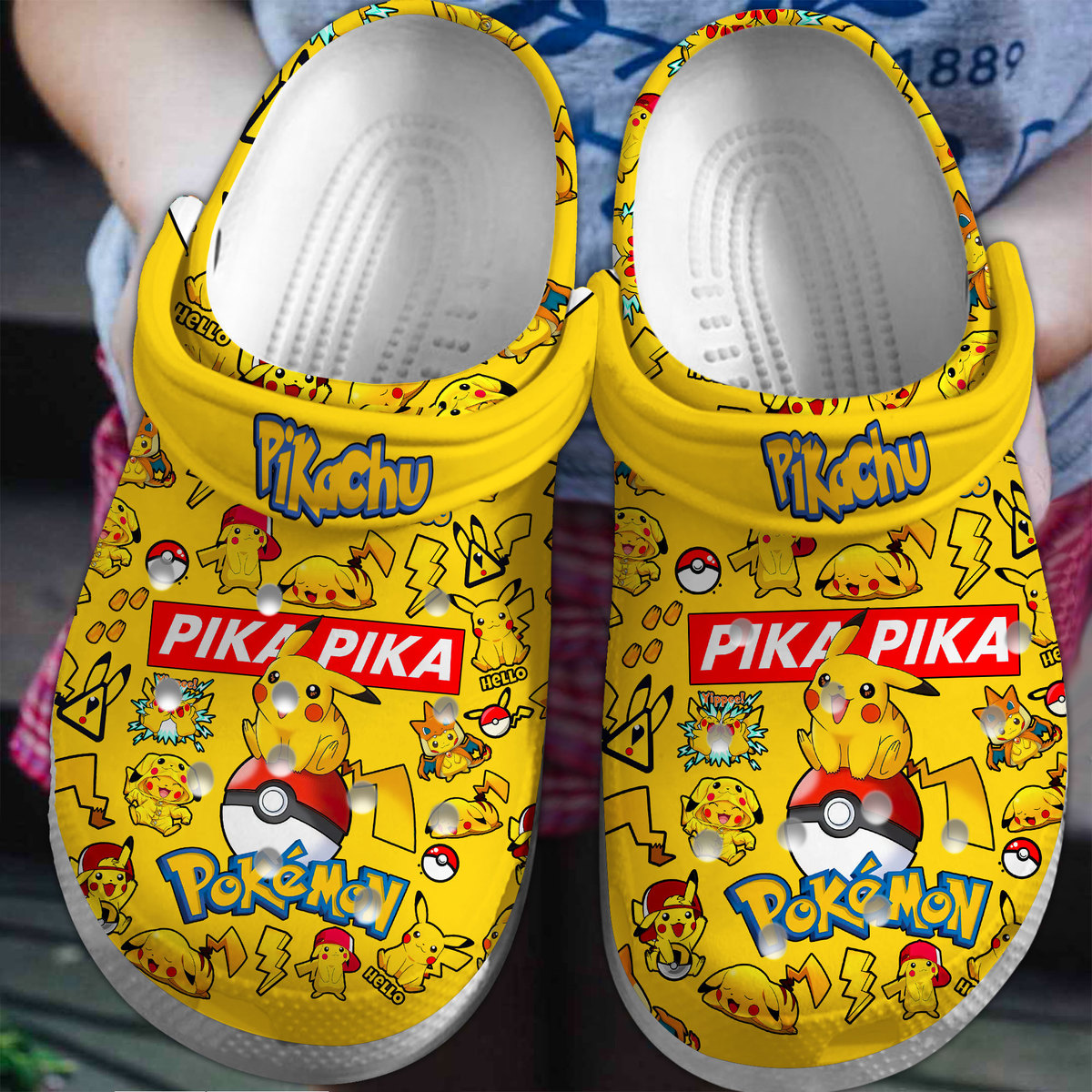 Pikachu Pokemon Anime Cartoon Crocs Crocband Clogs Shoes Comfortable For Men Women and Kids 2