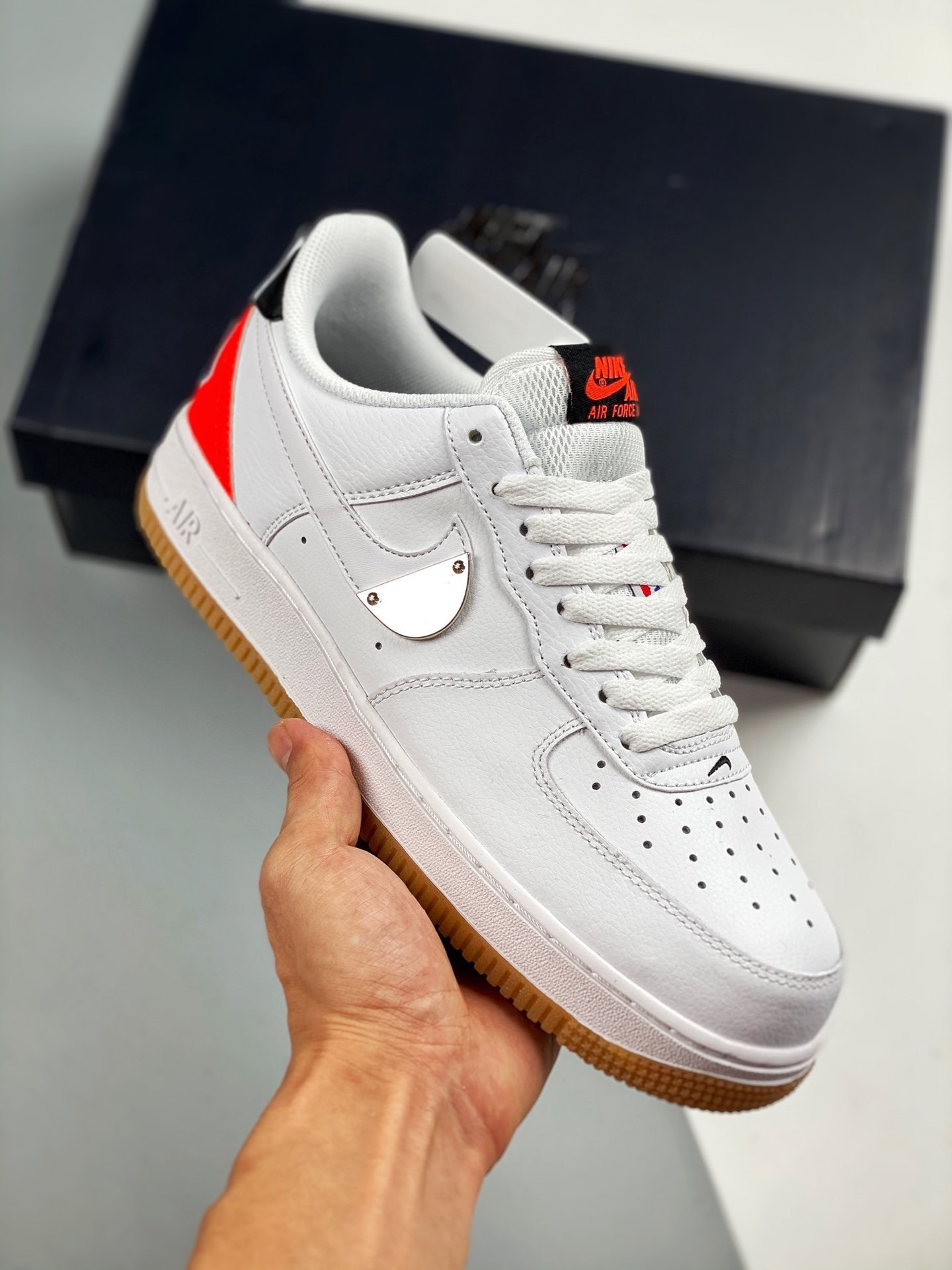 Nike Air Force 1 Low NBA WhiteBright Crimson-Black 5340411