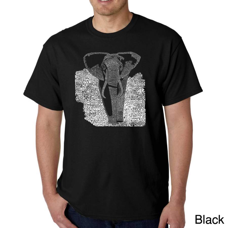 LA Pop Art Men’s Word Art T-shirt – ELEPHANT