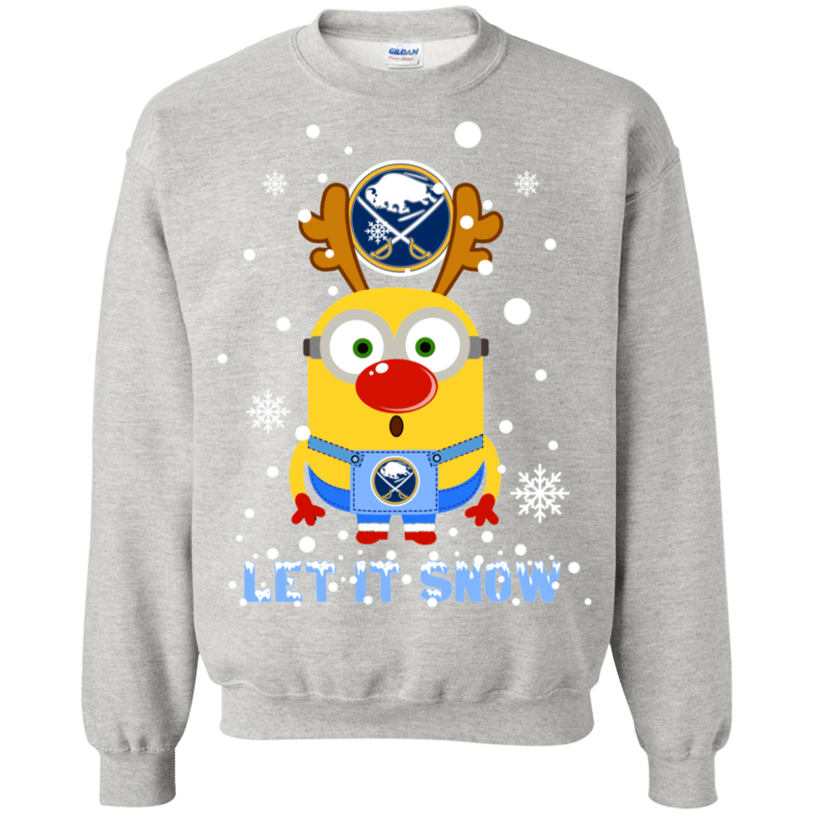 Find Minion Buffalo Sabres  Ugly Christmas Sweaters Let It Snow Sweatshirt