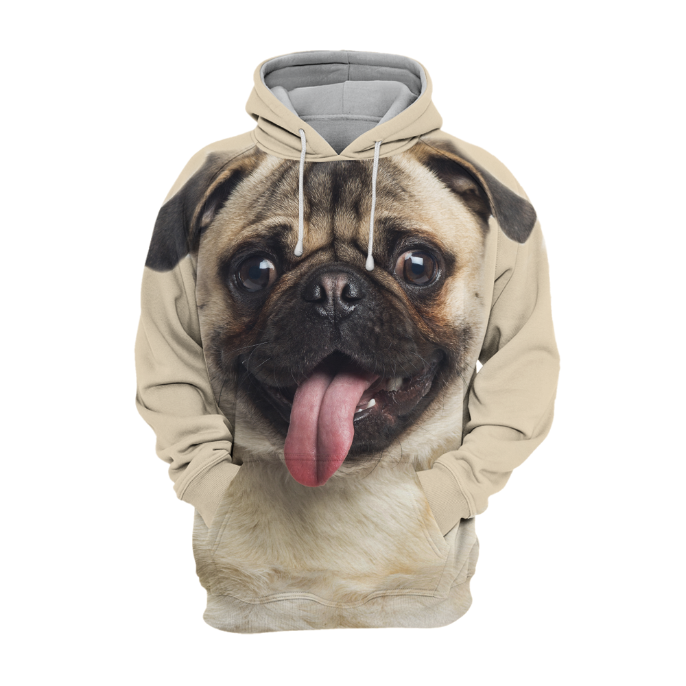 Unisex 3D Graphic Hoodies Animals Dogs Pug Cute