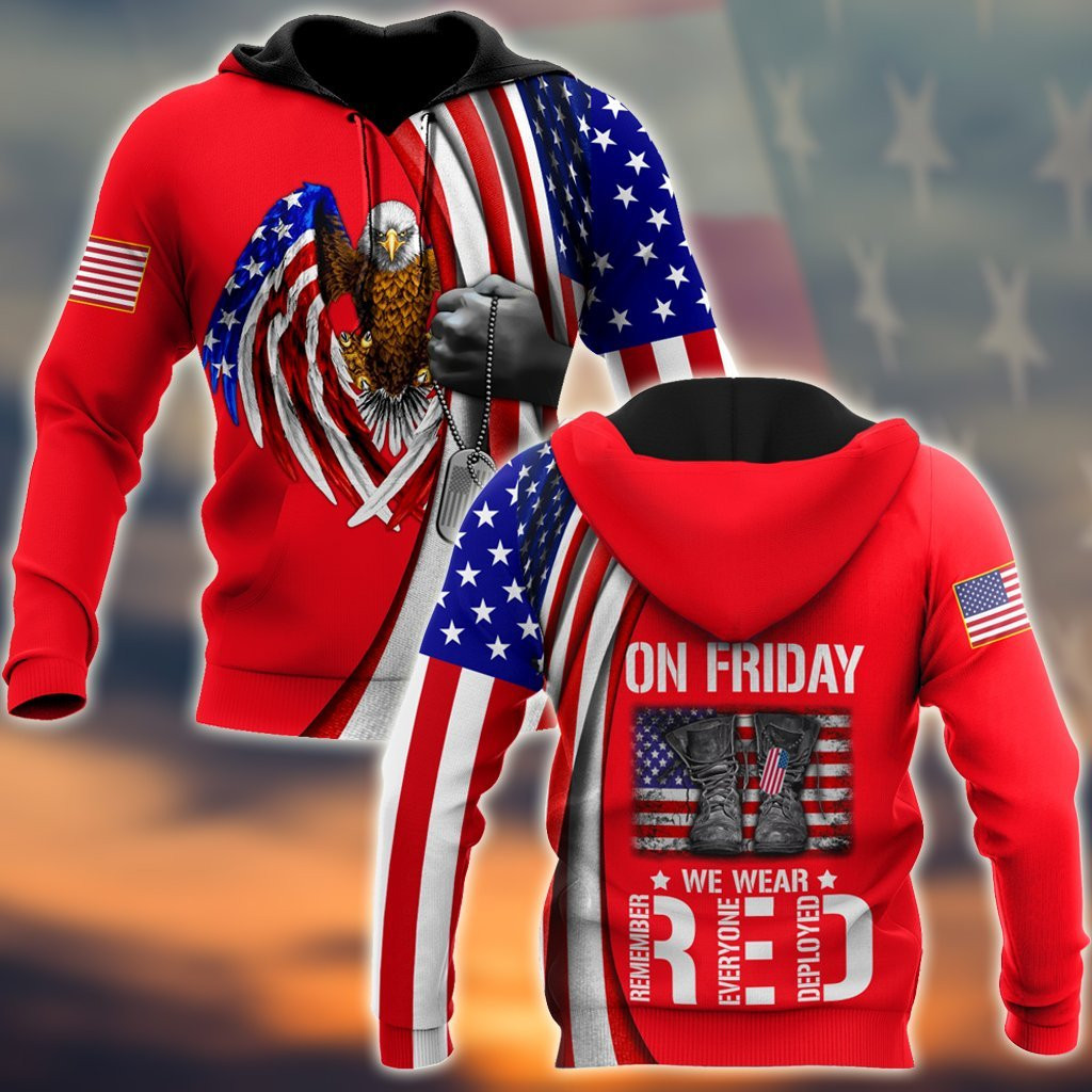 On Friday We Wear Red 3D All Over Printed Shirts For Men And Women Ta09182005