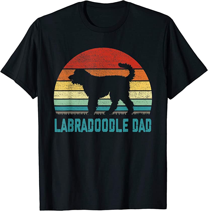 Vintage Labradoodle Dad T-Shirt Dog Lover Gifts