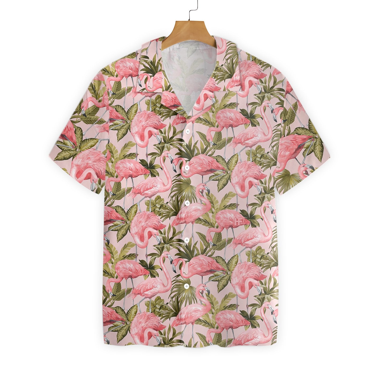 Flamingo Aloha Shirt Pink Forest Pattern Hawaii Ha7921