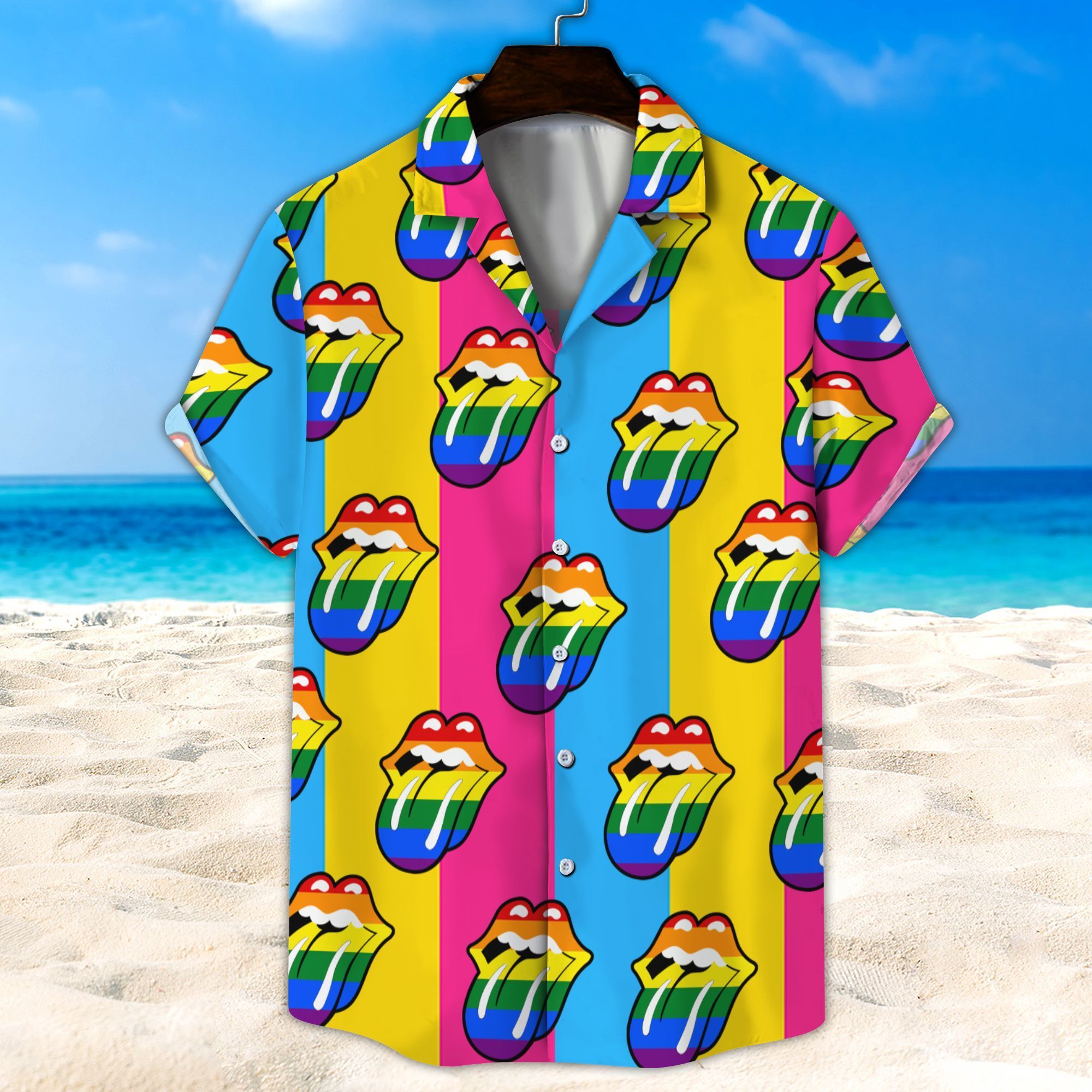 Lgbt Hawaiian Shirt Lip Unisex Hawaiian Beach Short Ha97869