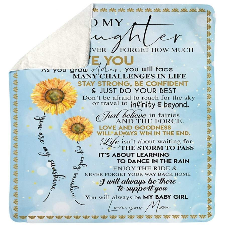 You Are My Sunshine Mom Gift For Daughter Sherpa Blanket