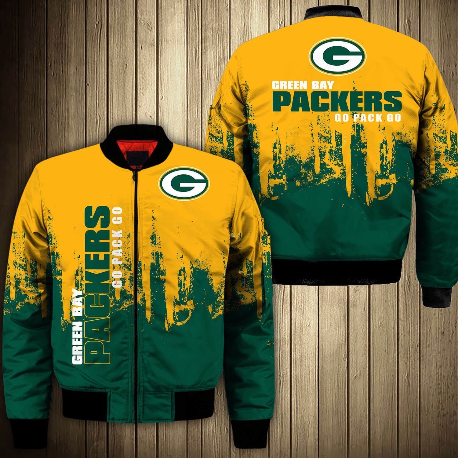 Green Bay Packers 3d Printed Unisex Bomber Jacket