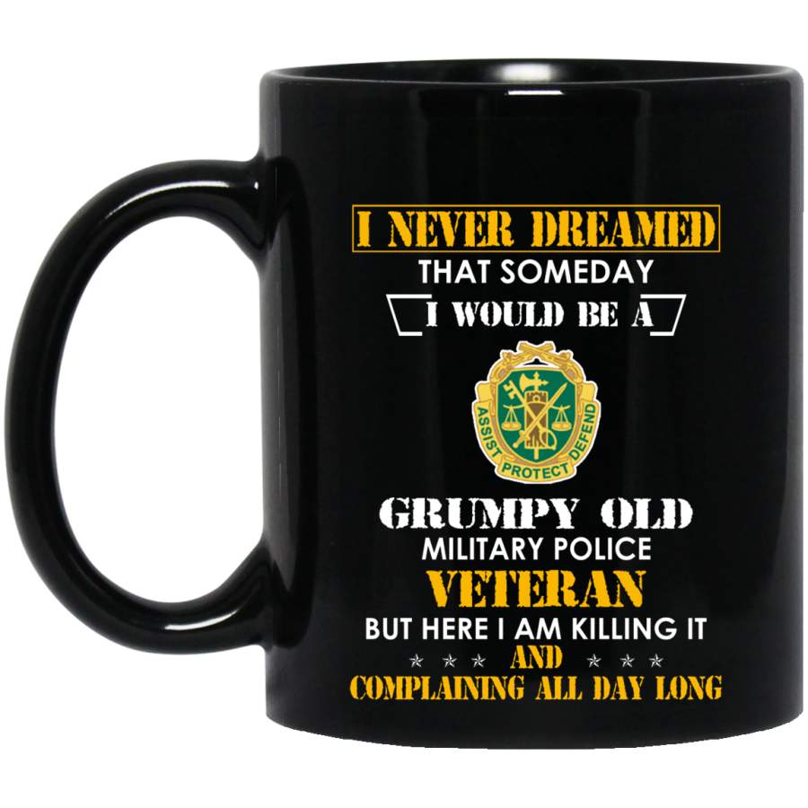 Grumpy Old Military Police Veteran Funny T-Shirt Veterans Day Christmas Gift Mug