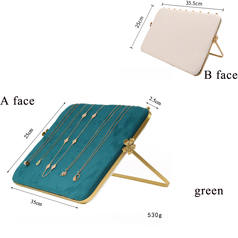 2022 Newly Two-Colors AB Face Plum Screen Necklace Display Stand Earrings Brooch Display Tray Stand 2Colors Matching alx