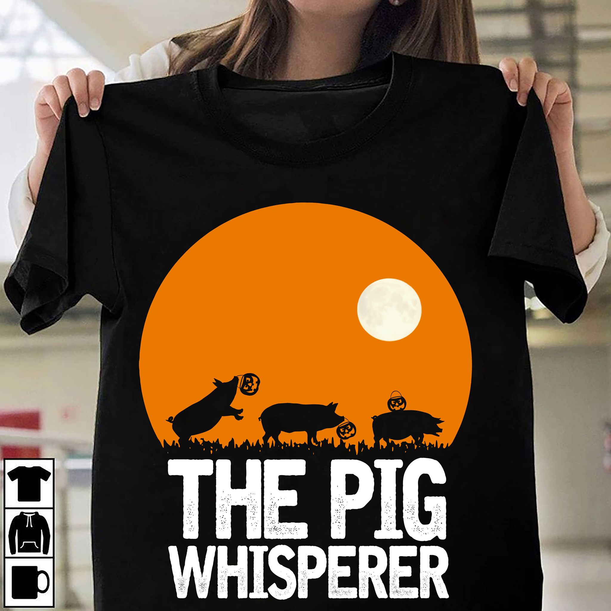 The pig whisperer, halloween – Standard T-shirt, gift for her, gift for him, gift for pig lover, give for halloween lover. gift for animal lover