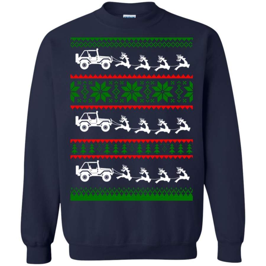 Agr Jeep Ugly Christmas Sweater Lt11