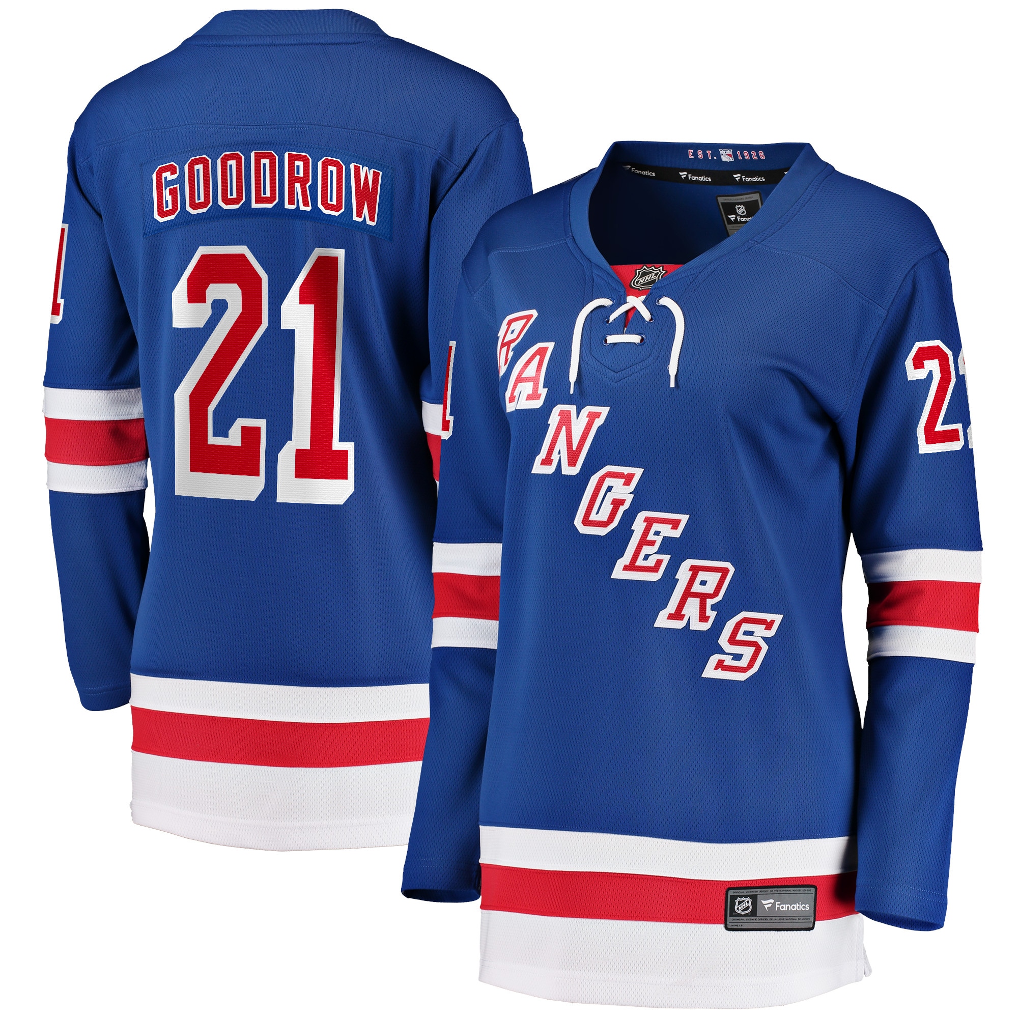 Women's New York Rangers Barclay Goodrow Blue Home Breakaway Player Jersey