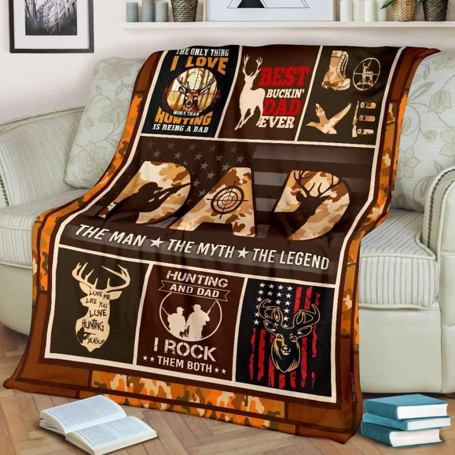 Dad The Man The Myth The Legend Gift For Dad Father’s Day Gift  Blanket